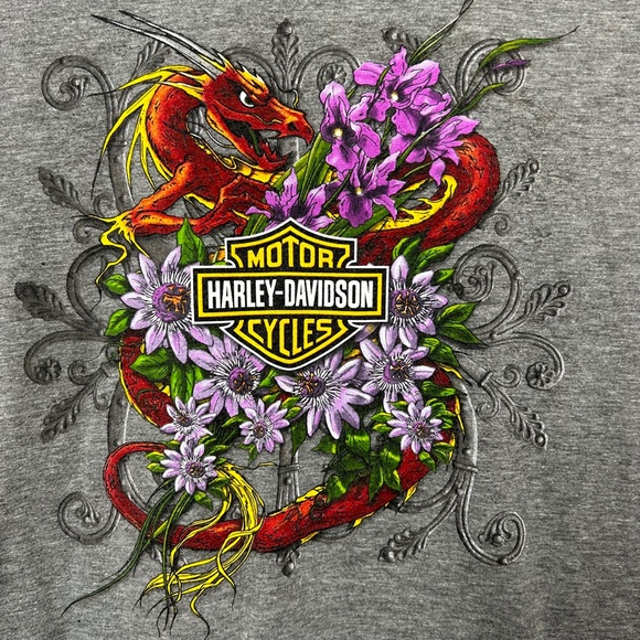 Gorgeous Tail of the Dragon US 129 Authentic Harley-Davidson Women's Tee Large - Picture 2 of 7